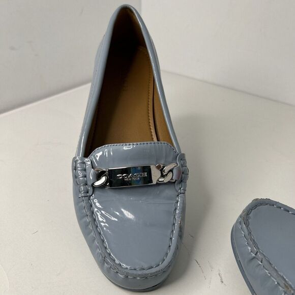 Light Blue‎ Coach Loafer 7B Paton Leather EUC - Picture 3 of 9